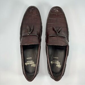 Allen Edmonds Guidare Tassel Driving Loafer‎ Men’s 8.5 D Brown Croc Embossed